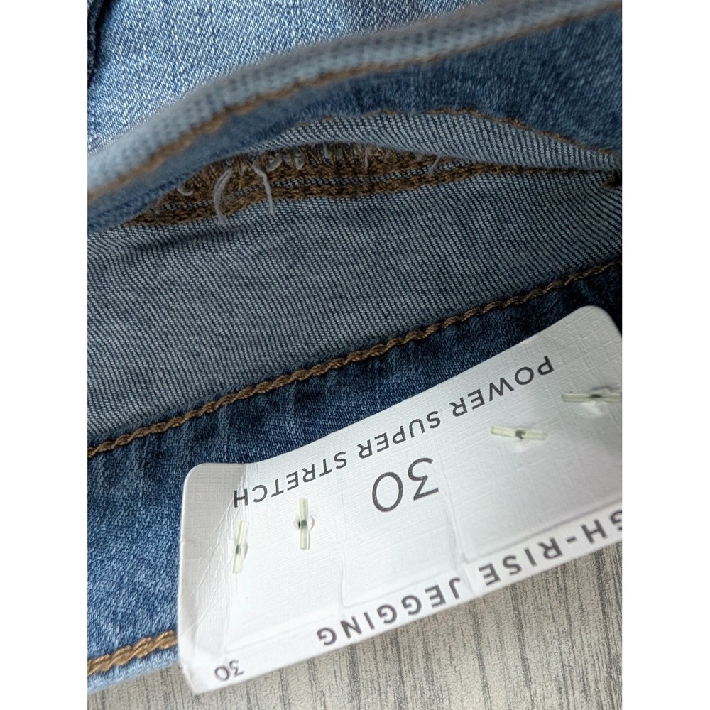 Pacsun High-Rise Jegging Womens 30 Blue Bone Super Stretch Skinny Jeans Denim - Picture 4 of 9